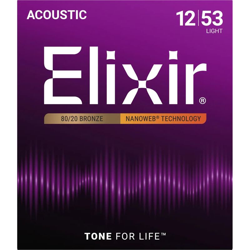 Elixir 11052 Nanoweb ak. gitarstr. 80/20 Bronze 012-053
