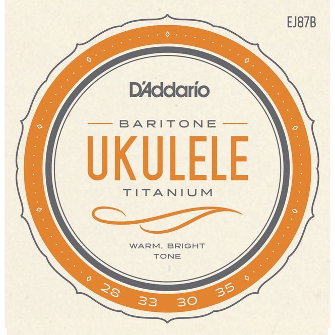 Hovedbilde D'Addario EJ87B Ukulele-strenger Bariton, Titanium