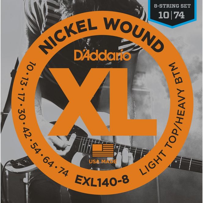 Hovedbilde D'Addario EXL140-8 Elgitarstrenger, 8-strengs 010-052