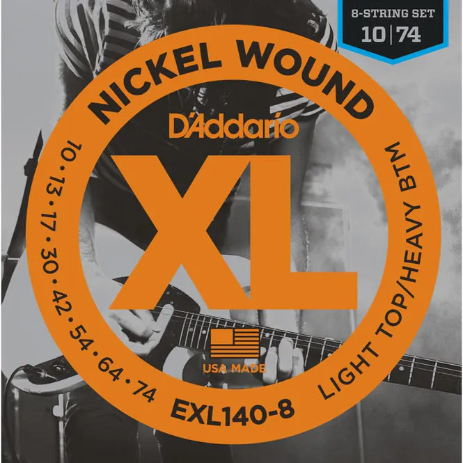 Hovedbilde D'Addario EXL140-8 Elgitarstrenger, 8-strengs 010-052