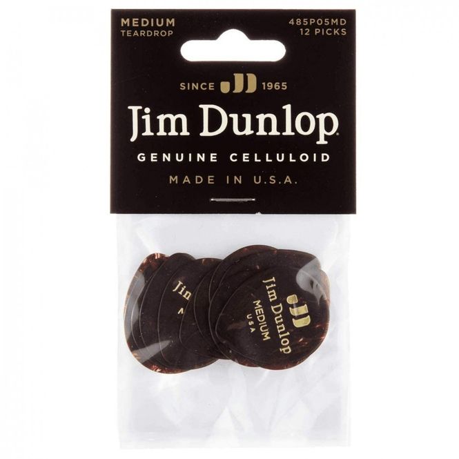 Hovedbilde Dunlop 485P05MD Shell Classics plekter teardrop medium 12-pk