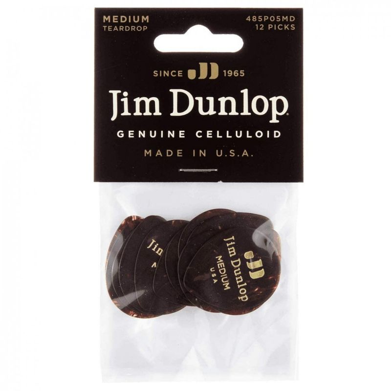 Dunlop 485P05MD Shell Classics plekter teardrop medium 12-pk