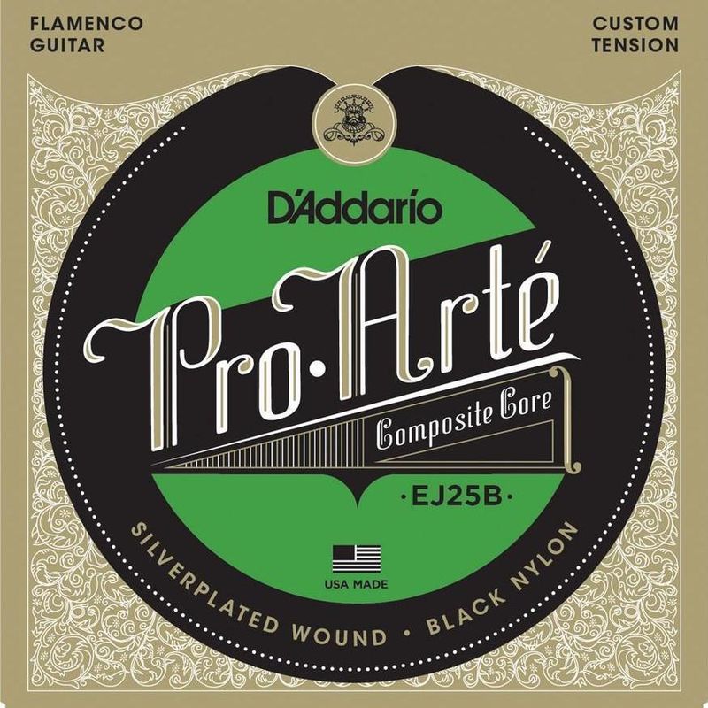 D'Addario EJ25B Pro Arte nylonstrenger Black Composite, Flamenco