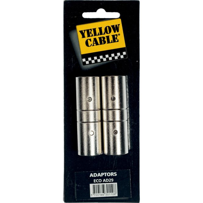 Hovedbilde Yellow Cable AD29 - XLR hann til XLR hann adapter, 2 stk