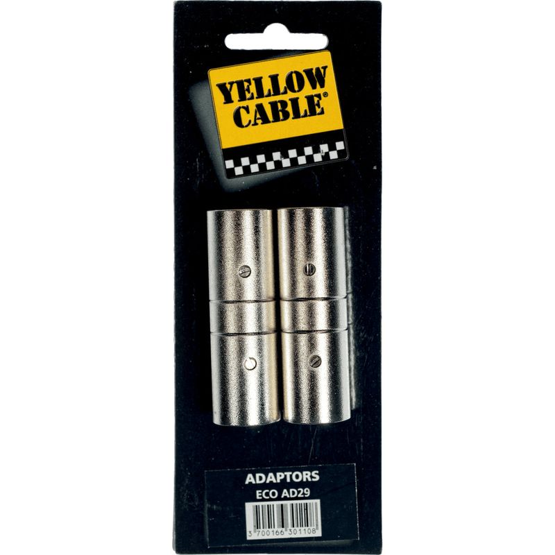 Yellow Cable AD29 - XLR hann til XLR hann adapter, 2 stk