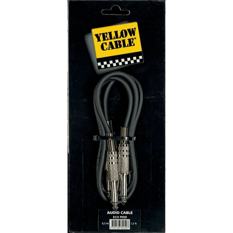 Yellow Cable P050 Jack patch-kabler 0,5m, 2 stk