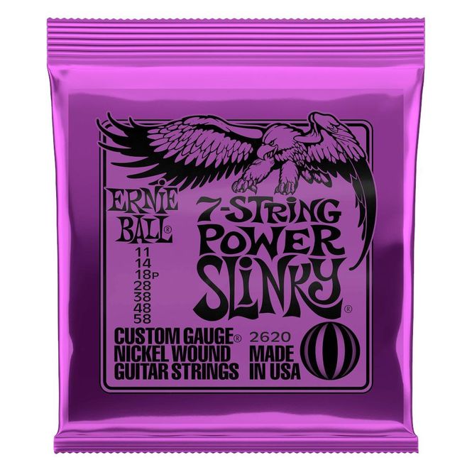 Hovedbilde Ernie Ball 2620 Power Slinky 7-strengs 11-58 Elgitarstrenger