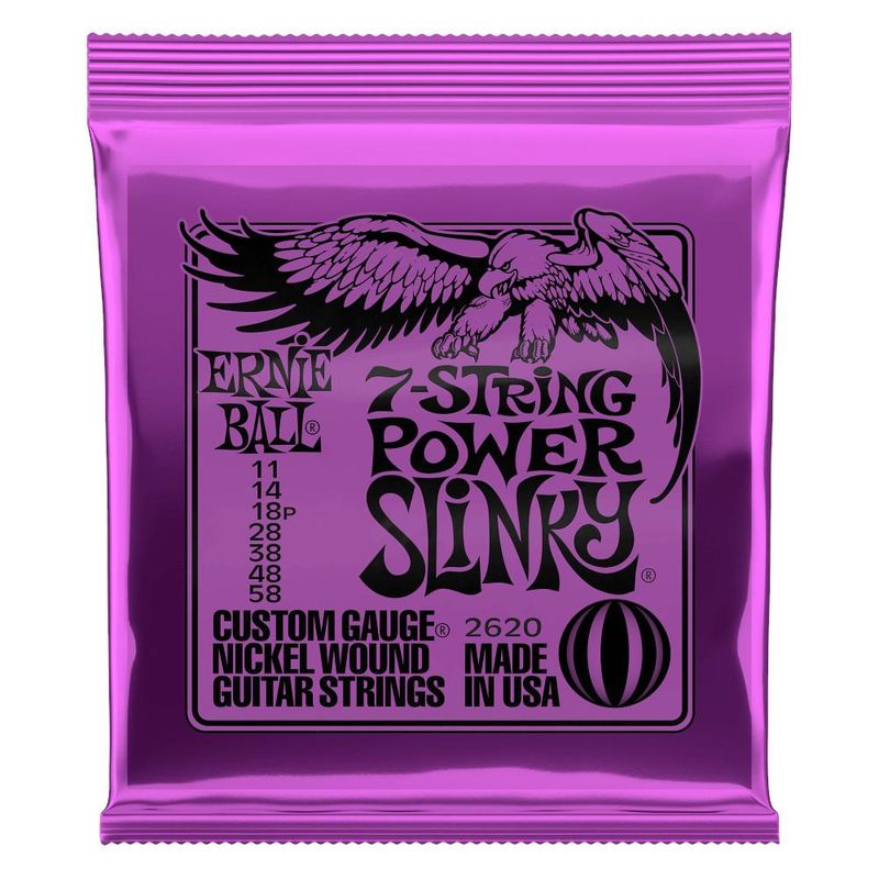 Ernie Ball 2620 Power Slinky 7-strengs 11-58 Elgitarstrenger