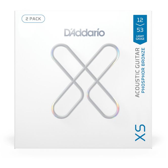 Hovedbilde D'Addario XSAPB1253-2P, 2 sett Phosphor Bronze stålstrenger akustisk gitar 12-53