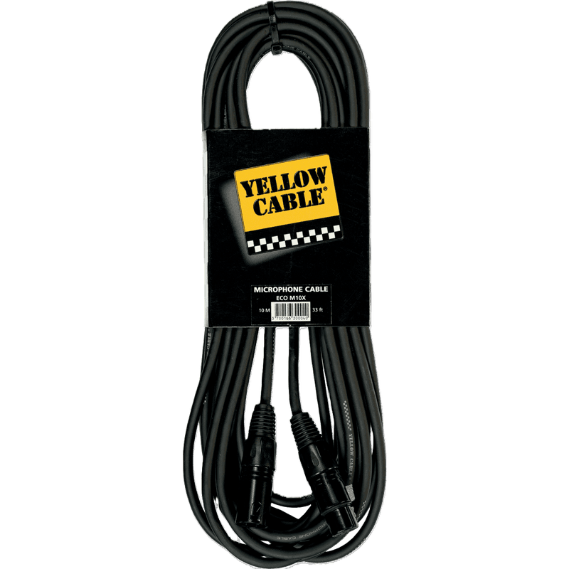 Yellow Cable M10X - XLR hann til XLR hunn mikrofonkabel, 10m