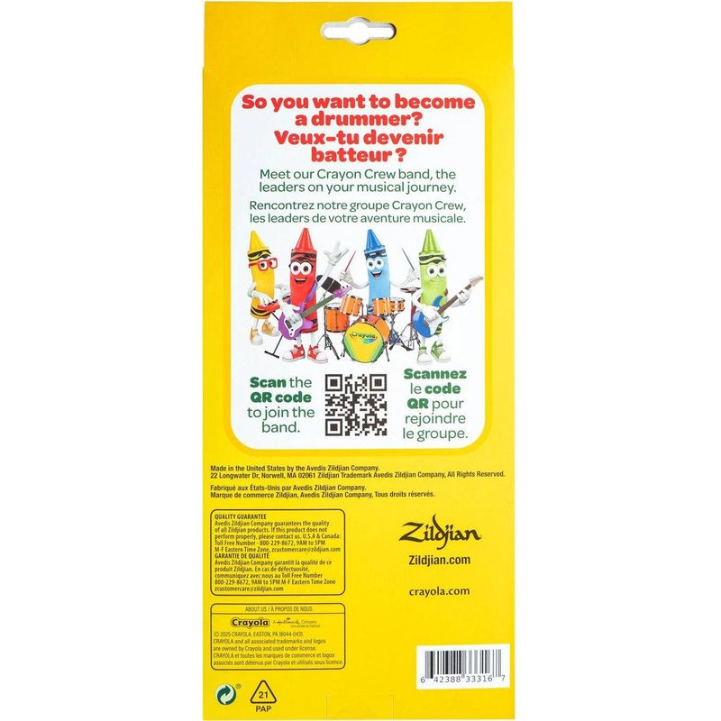 Zildjian Crayola Kids Drumsticks, Trommestikker for barn