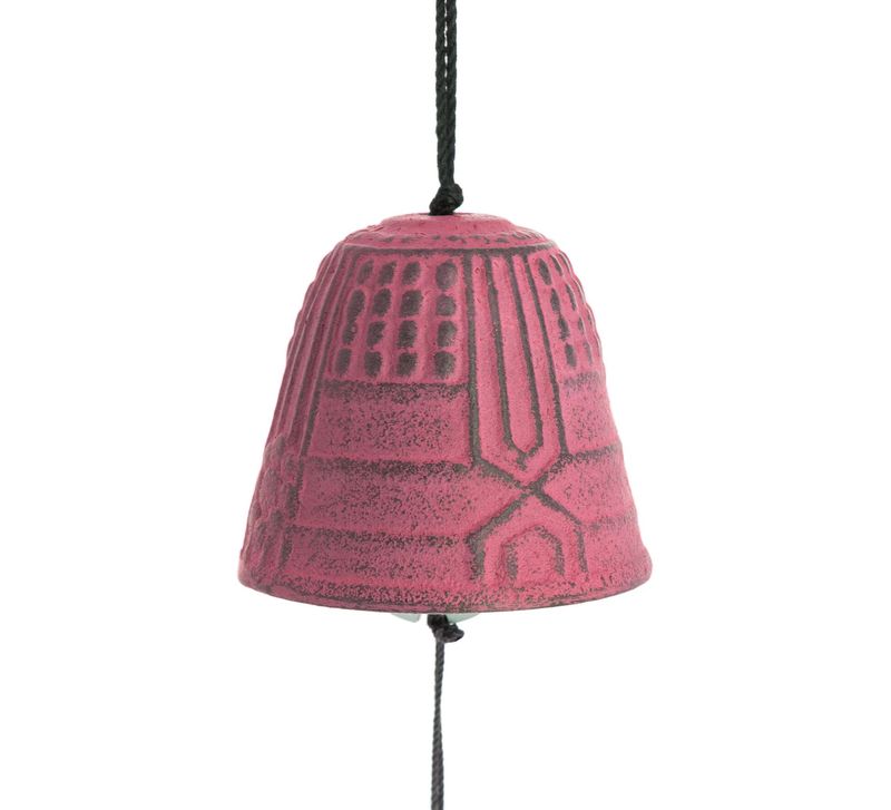 Iwachu Furin Tsurigane Wind Chime 4,5 cm, Rosa