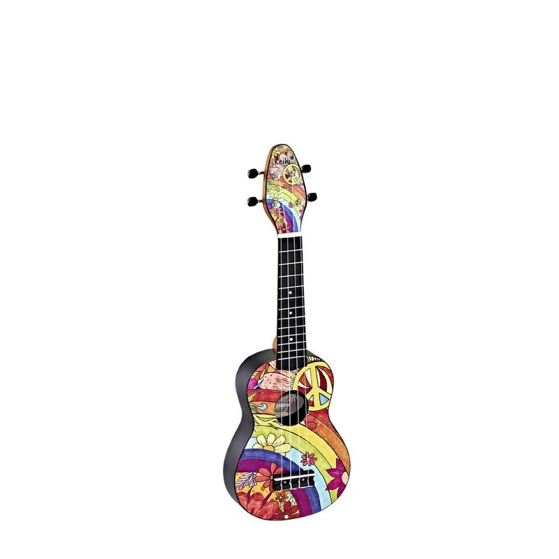 Ortega K2-68 Keiki Sopran-ukulele-pakke, Peace 68
