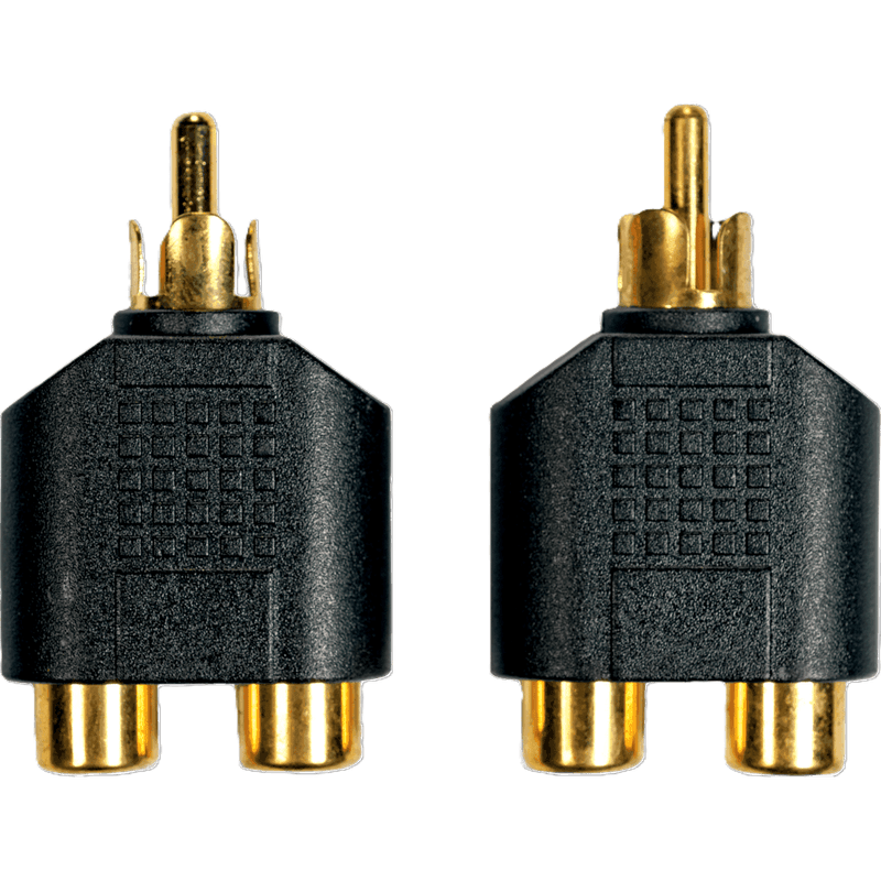 Yellow Cable AD14 - RCA hann til 2x hunn RCA adapter, 2 stk