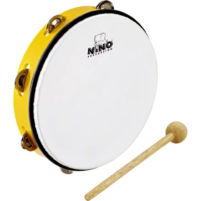 Hovedbilde Meinl NINO24Y Tamburin med skinn og kølle 10