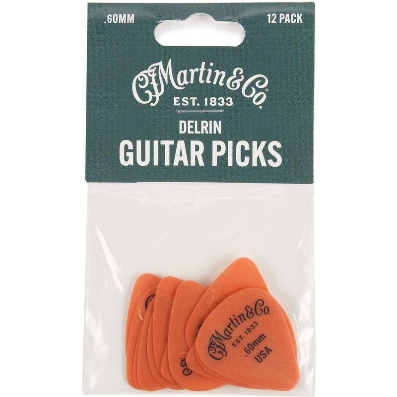 Martin Guitar Pick Delrin .60mm, 12-pk