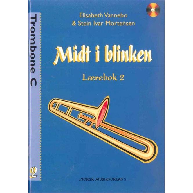 Hovedbilde Midt i blinken Lærebok 2 Trombone C (F-nøkkel)