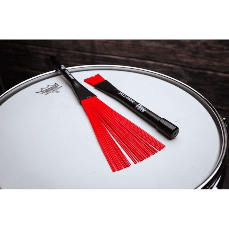 Vic Firth BJR Jazz Rake Red Plastic - Røde plastvisper