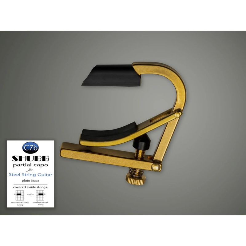 Shubb C7B Partial Capo 3 strenger for stålstrengsgitar, messing