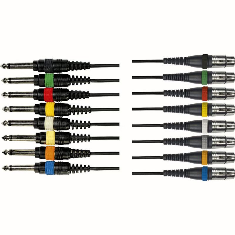 Yellow Cable OC11 Multikabel 8 Jack Mono - 8 XLR hunn, 5m