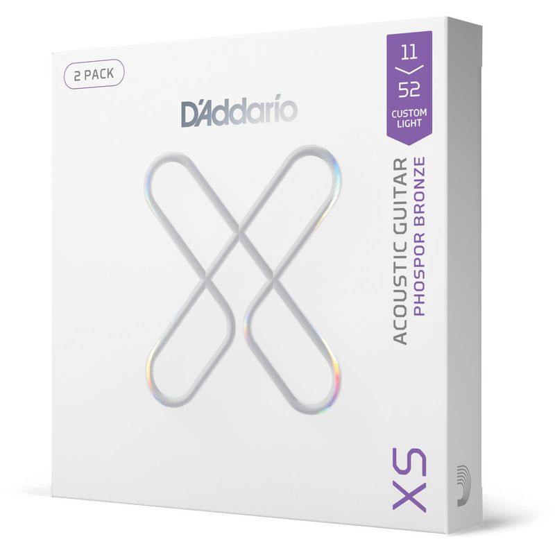 D'Addario XSAPB1152-2P, 2 sett Phosphor Bronze stålstrenger akustisk gitar 11-52