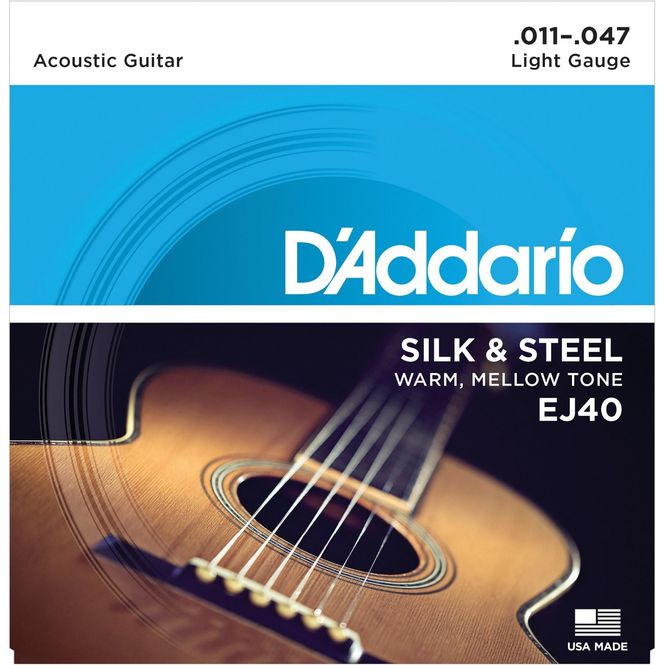 Hovedbilde D'Addario EJ40 Silk & Steel strenger for akustisk gitar