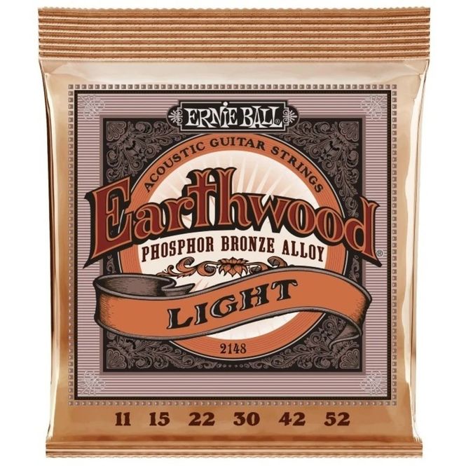 Hovedbilde Ernie Ball 2148 Earthwood Phosphor Bronze 11-52 Strenger akustisk gitar
