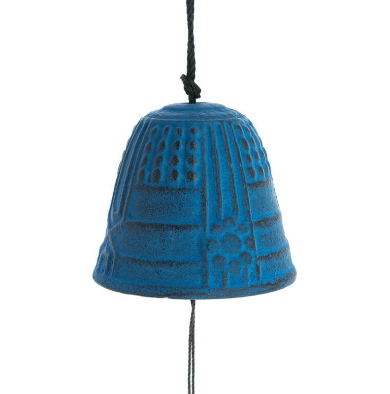 Iwachu Furin Tsurigane Wind Chime 4,5 cm, Blå