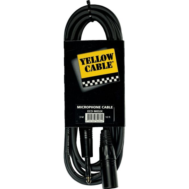 Hovedbilde Yellow Cable M03JX - 1/4 jack hann til XLR hann kabel, 3m
