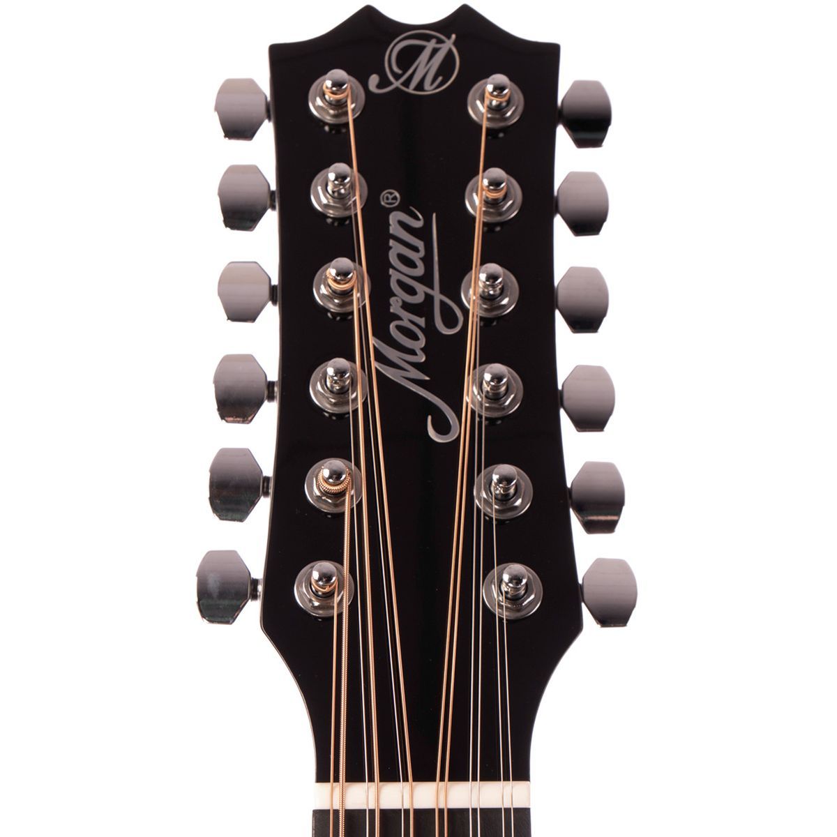 Morgan 12 W 120 SCE GA BK, 12-strengs gitar Grand Auditorium, Svart