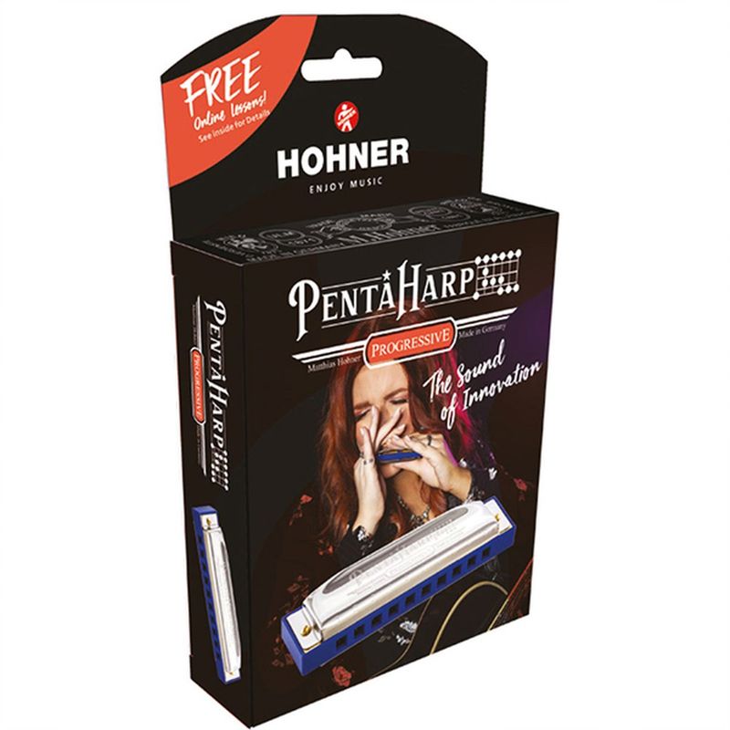Hohner Pentaharp D-moll Munnspill med bluesskala