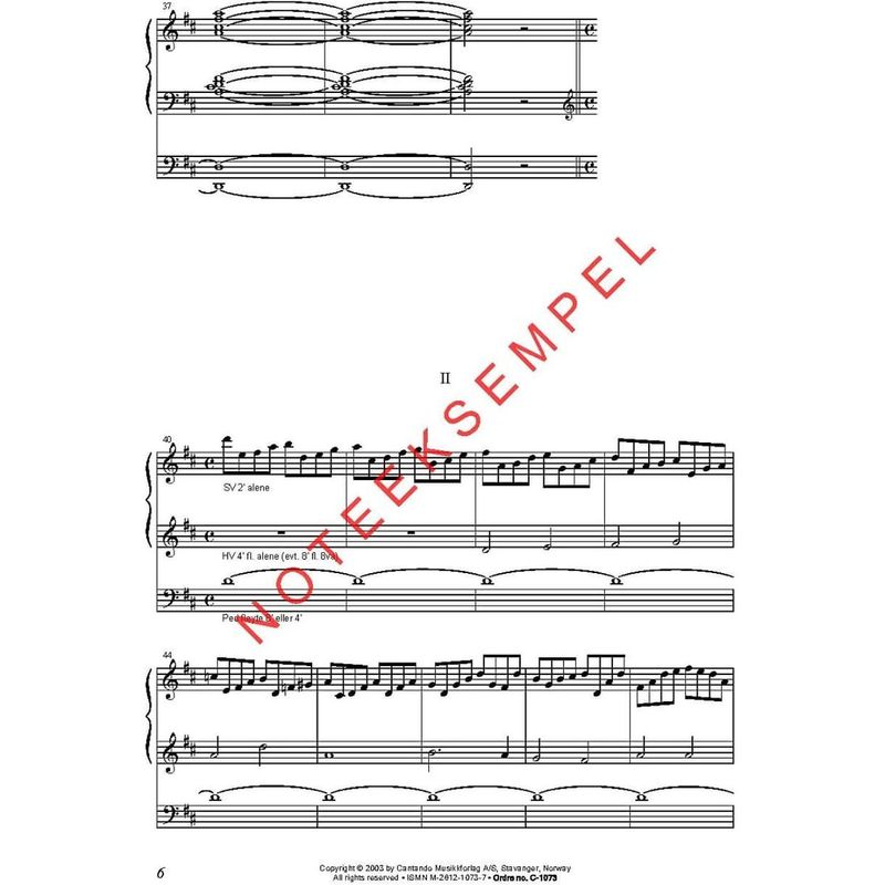 Festmusikk for orgel, hefte 12