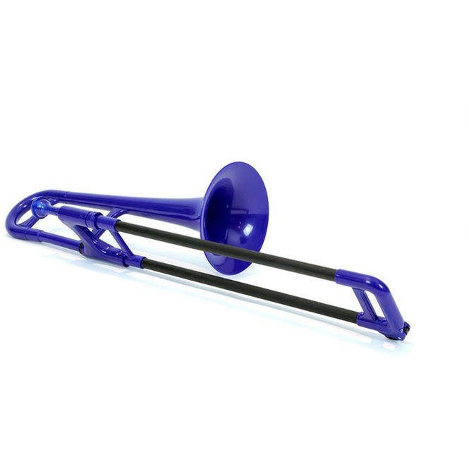 Hovedbilde pBone Trombone mini av plast, blå